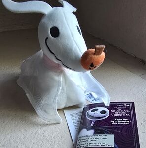 Disney Zero Plush with White and Orange Accents